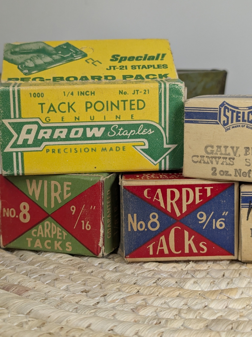 Vintage Canadian Hardware Lot Original Boxes & Contents Man Cave Decor Dad Gift